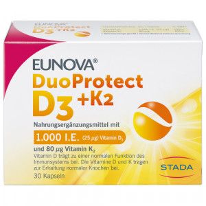 EUNOVA DuoProtect D3+K2 1000 I.E./80 μg Kapseln